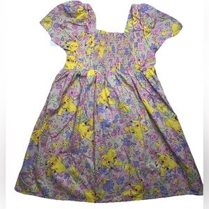 Pokémon Pikachu Girls Pink Short Sleeve Princess Birthday Dress choose size